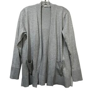 89th & Madison Women’s Small Gray Long Sleeve Open Front Cardigan Sweater B1